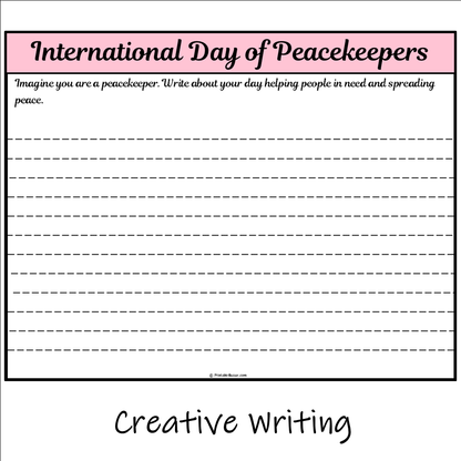 International Day of Peacekeepers | Main Idea and Supporting Details Reading Passage and Questions