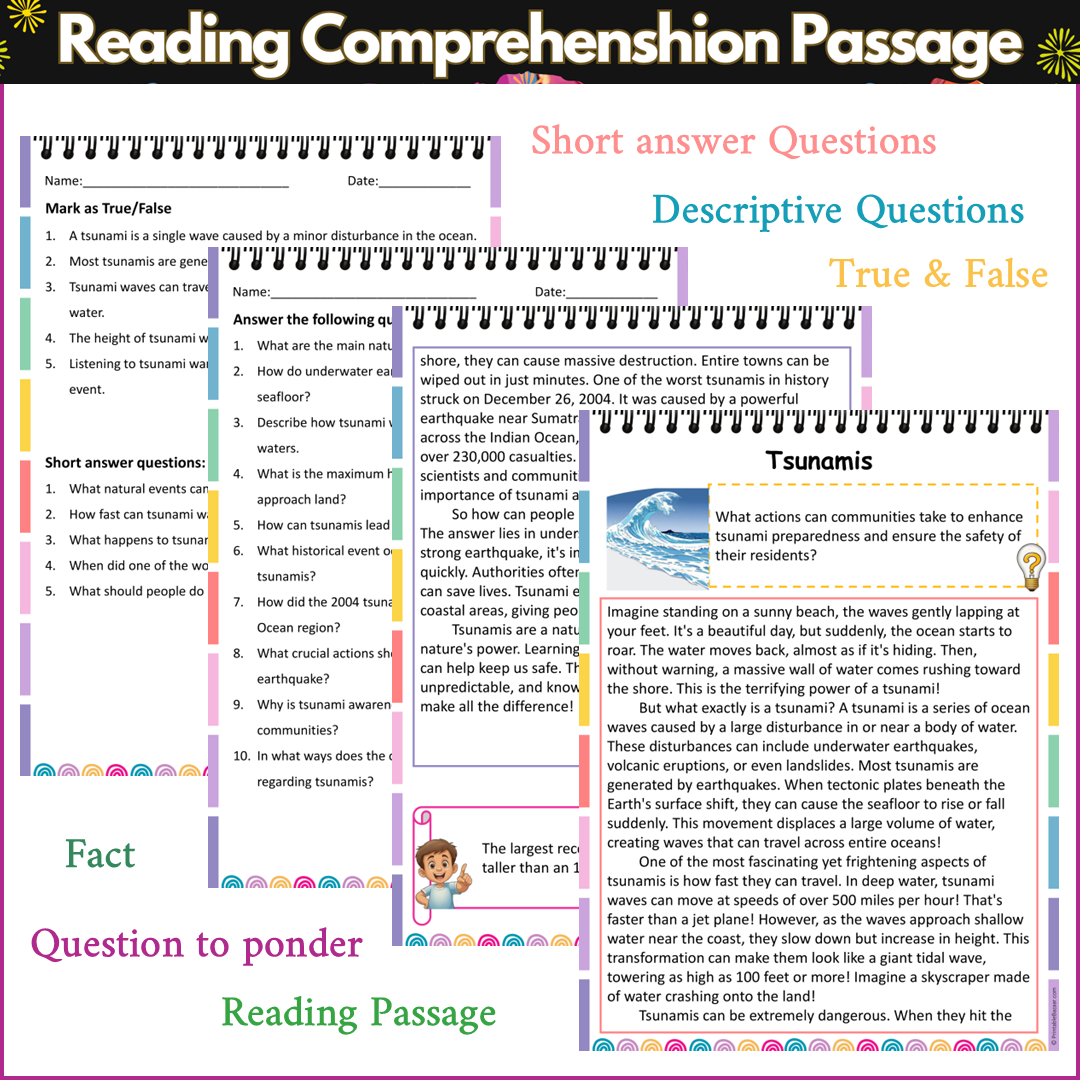 Tsunamis | Reading Comprehension Passage and Questions