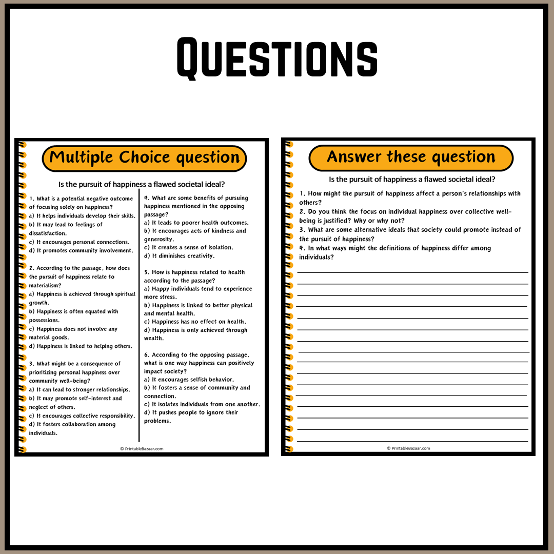 Is the pursuit of happiness a flawed societal ideal? | Debate Case Study Worksheet