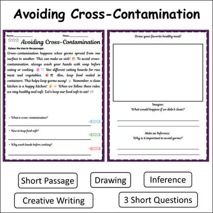 Avoiding Cross-Contamination | Short Reading Comprehension Creative Worksheet