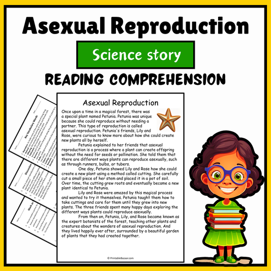 Asexual Reproduction | Science Story Reading Comprehension Activity