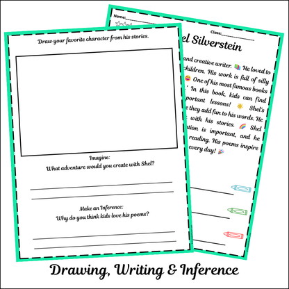 Shel Silverstein | Short Reading Comprehension Creative Worksheet