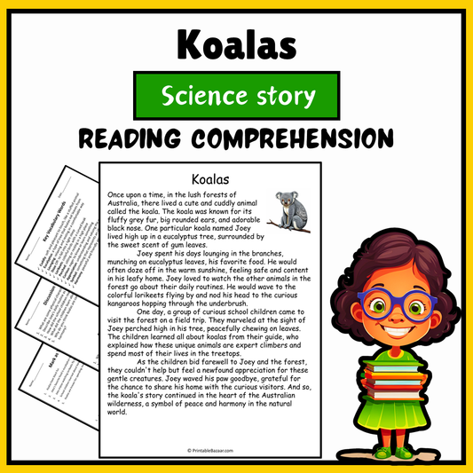 Koalas | Science Story Reading Comprehension Activity