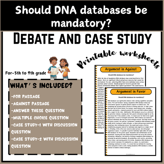 Should DNA databases be mandatory? | Debate Case Study Worksheet