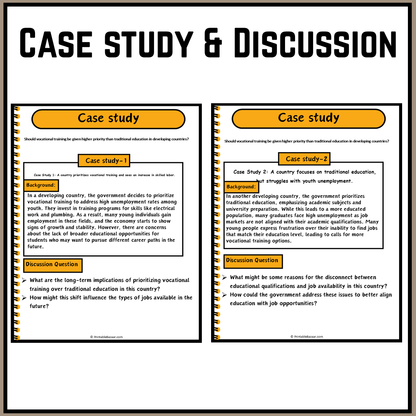 Should vocational training be given higher priority than traditional education in developing countries? | Debate Case Study Worksheet