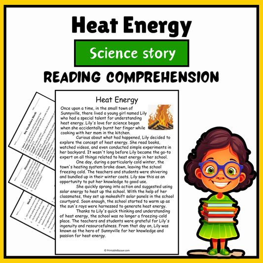 Heat Energy | Science Story Reading Comprehension Activity