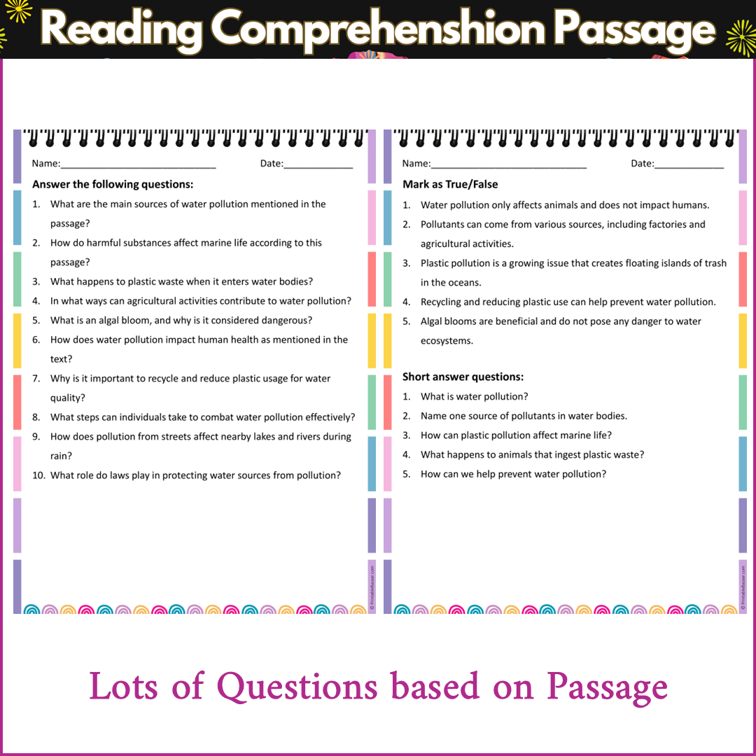 Water Pollution | Reading Comprehension Passage and Questions