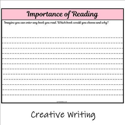 Importance of Reading | Main Idea and Supporting Details Reading Passage and Questions