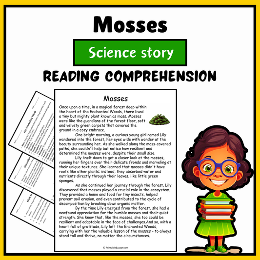 Mosses | Science Story Reading Comprehension Activity