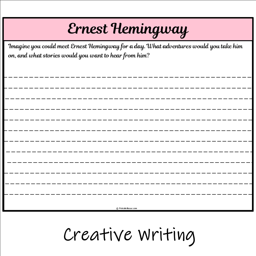 Ernest Hemingway | Main Idea and Supporting Details Reading Passage and Questions