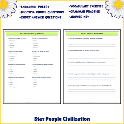 Star People Civilization | Poem Grammar Worksheet Printable Activity