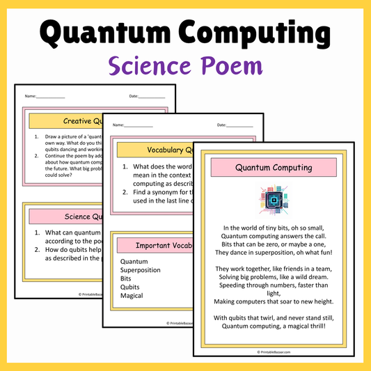 Quantum Computing | Science Poem Reading Comprehension Activity