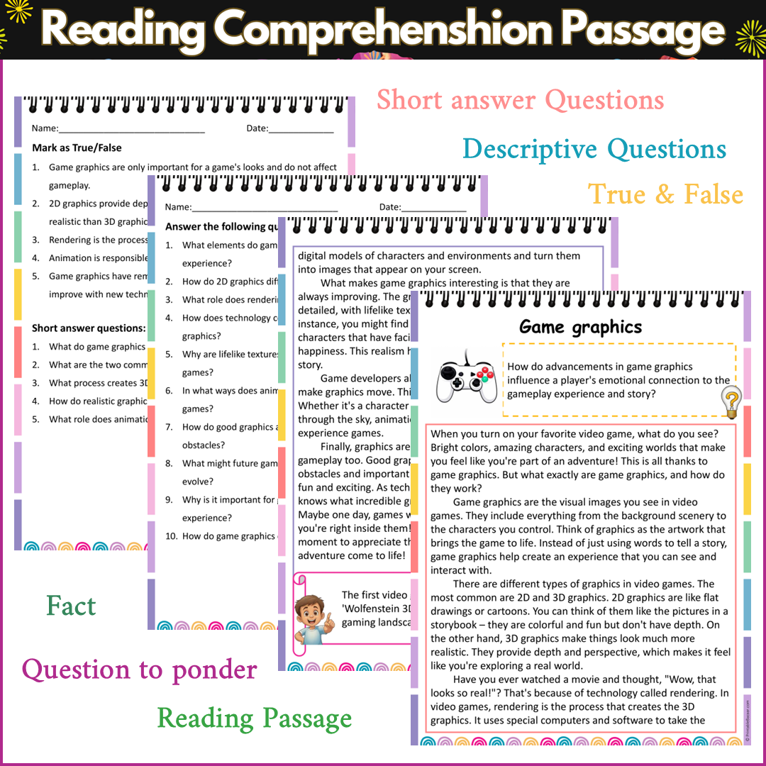 Game graphics | Reading Comprehension Passage and Questions