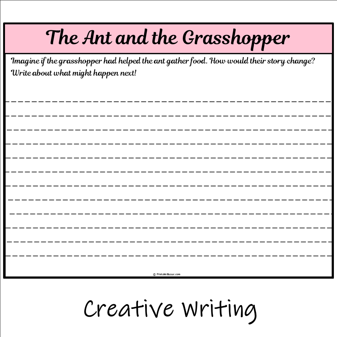 The Ant and the Grasshopper | Main Idea and Supporting Details Reading Passage and Questions