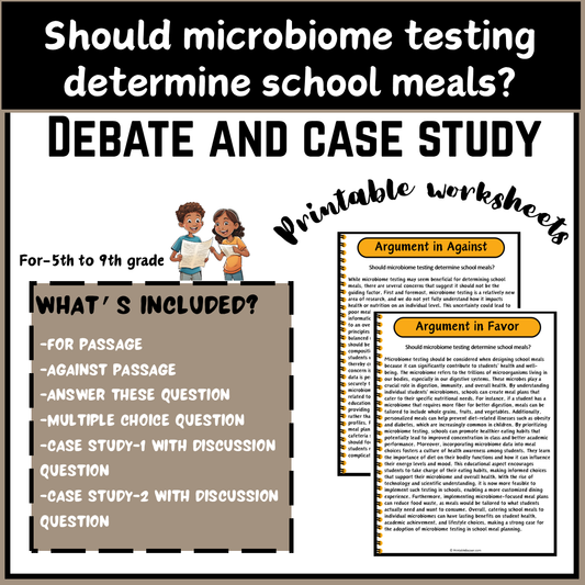 Should microbiome testing determine school meals? | Debate Case Study Worksheet