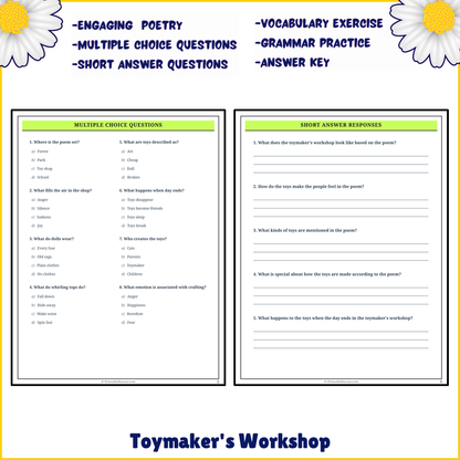 Toymaker's Workshop | Poem Grammar Worksheet Printable Activity