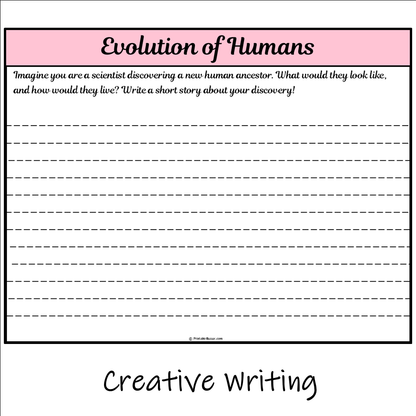 Evolution of Humans | Main Idea and Supporting Details Reading Passage and Questions