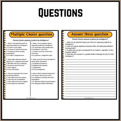 Should schools separate students by intelligence? | Debate Case Study Worksheet