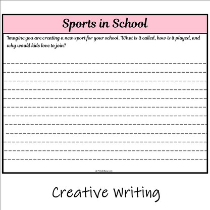 Sports in School | Main Idea and Supporting Details Reading Passage and Questions