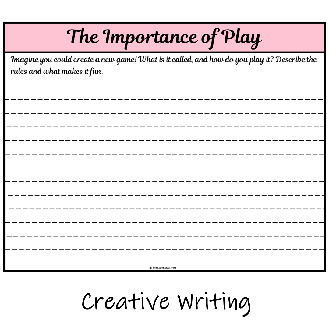 The Importance of Play | Main Idea and Supporting Details Reading Passage and Questions