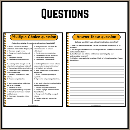 Cultural sensitivity: Are cultural celebrations beneficial? | Debate Case Study Worksheet