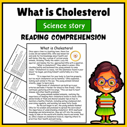 What is Cholesterol | Science Story Reading Comprehension Activity