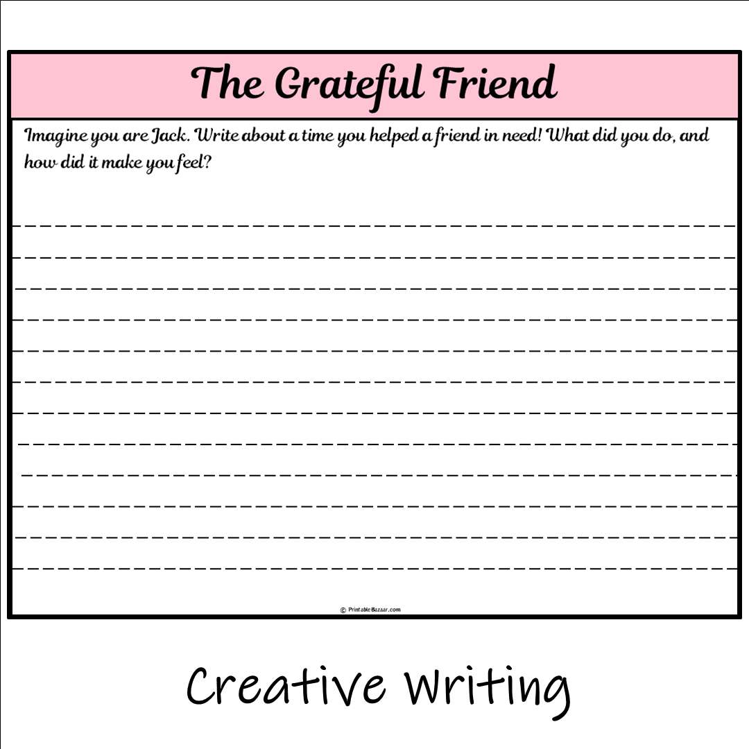 The Grateful Friend | Main Idea and Supporting Details Reading Passage and Questions