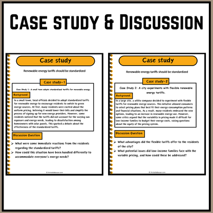 Renewable energy tariffs should be standardized | Debate Case Study Worksheet