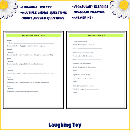 Laughing Toy | Poem Grammar Worksheet Printable Activity