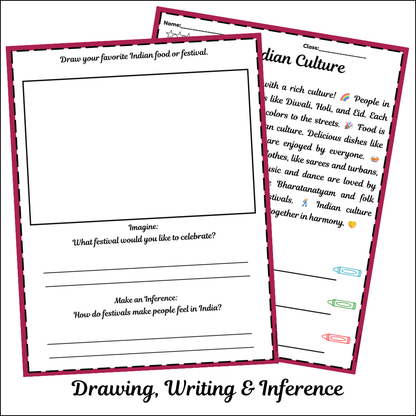 Indian Culture | Short Reading Comprehension Creative Worksheet