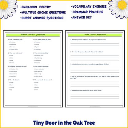 Tiny Door in the Oak Tree | Poem Grammar Worksheet Printable Activity