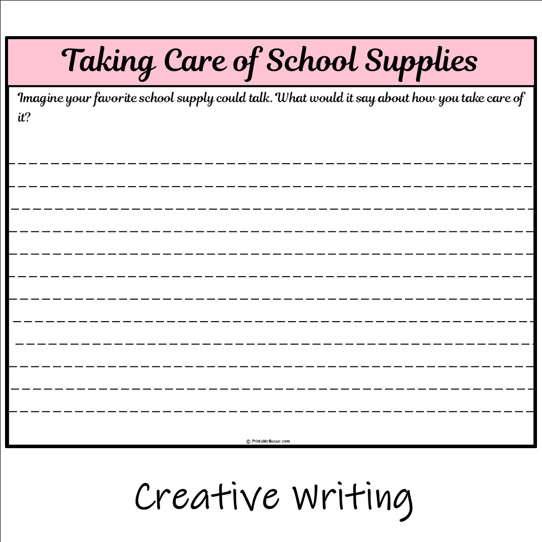 Taking Care of School Supplies | Main Idea and Supporting Details Reading Passage and Questions