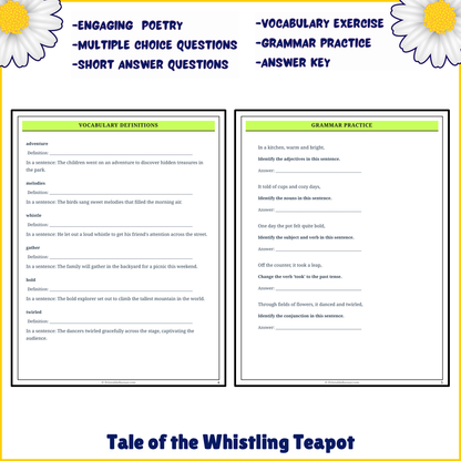 Tale of the Whistling Teapot | Poem Grammar Worksheet Printable Activity