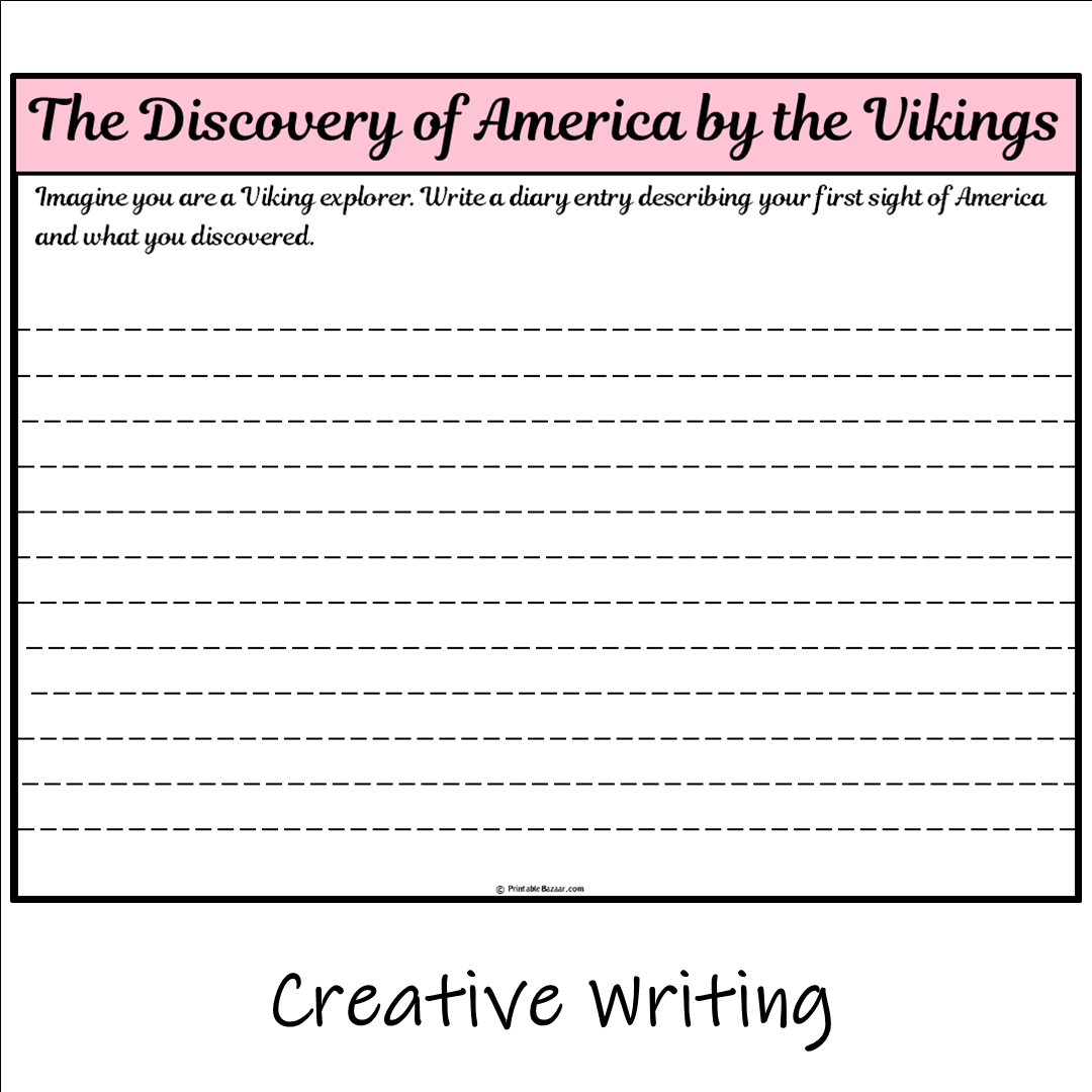 The Discovery of America by the Vikings | Main Idea and Supporting Details Reading Passage and Questions