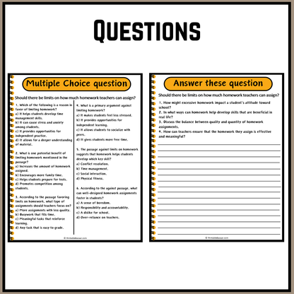 Should there be limits on how much homework teachers can assign? | Debate Case Study Worksheet