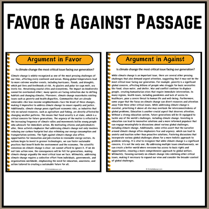 Is climate change the most critical issue facing our generation? | Debate Case Study Worksheet