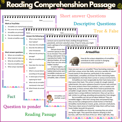 Armadillos | Reading Comprehension Passage and Questions