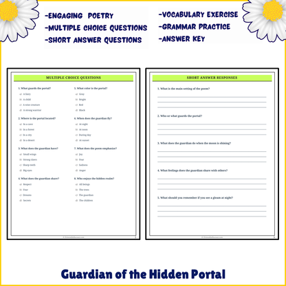 Guardian of the Hidden Portal | Poem Grammar Worksheet Printable Activity