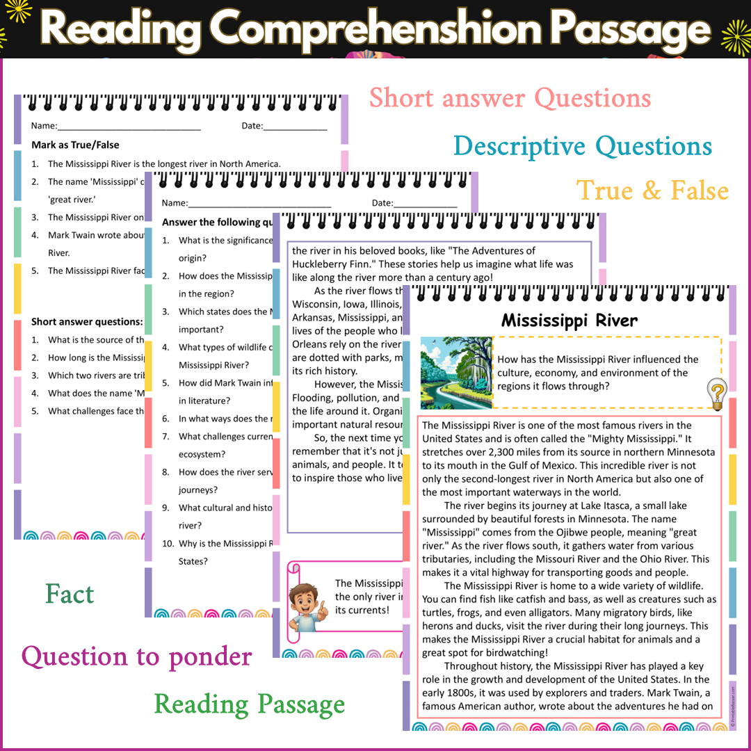 Mississippi River | Reading Comprehension Passage and Questions