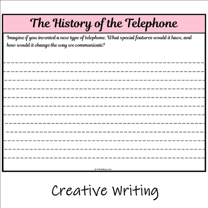 The History of the Telephone | Main Idea and Supporting Details Reading Passage and Questions