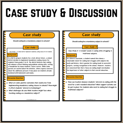 Should coding be a mandatory subject in schools? | Debate Case Study Worksheet