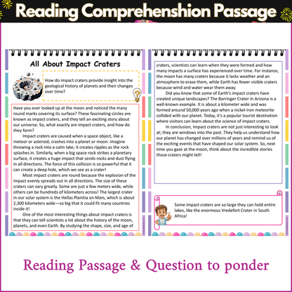All About Impact Craters | Reading Comprehension Passage and Questions