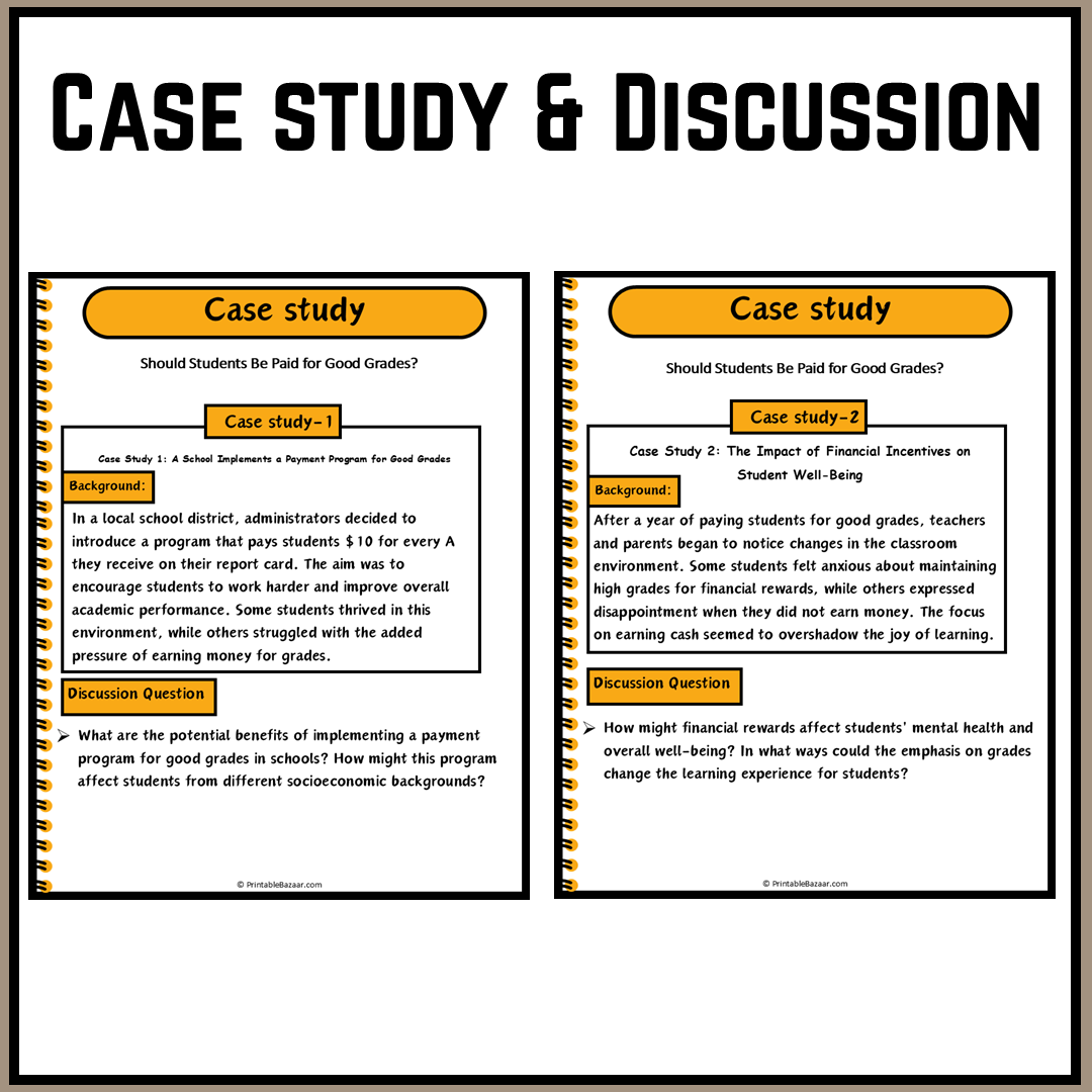 Should Students Be Paid for Good Grades? | Debate Case Study Worksheet