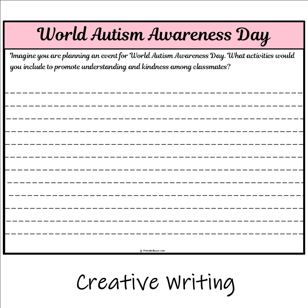 World Autism Awareness Day | Main Idea and Supporting Details Reading Passage and Questions