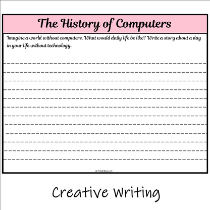 The History of Computers | Main Idea and Supporting Details Reading Passage and Questions