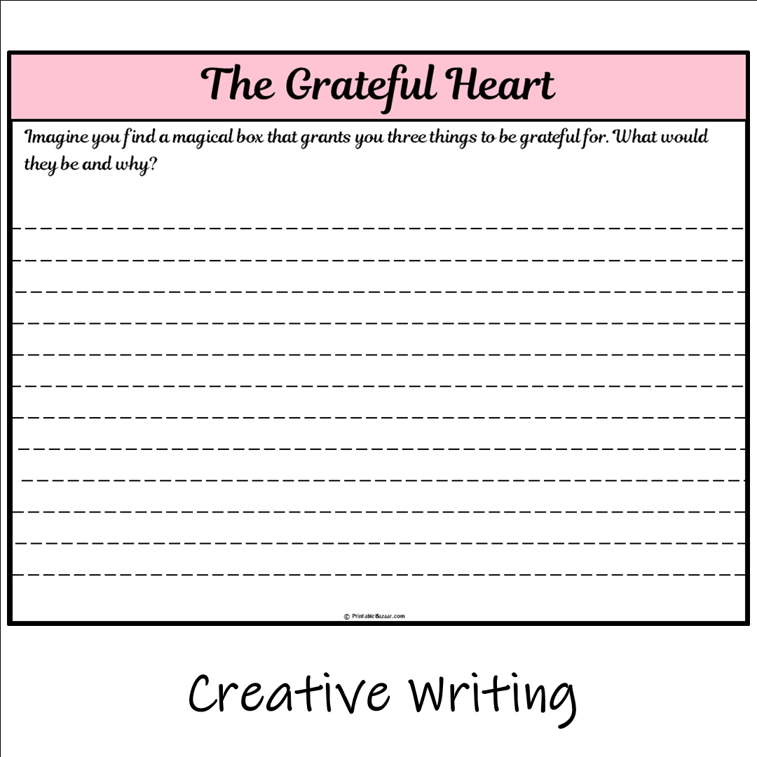 The Grateful Heart | Main Idea and Supporting Details Reading Passage and Questions