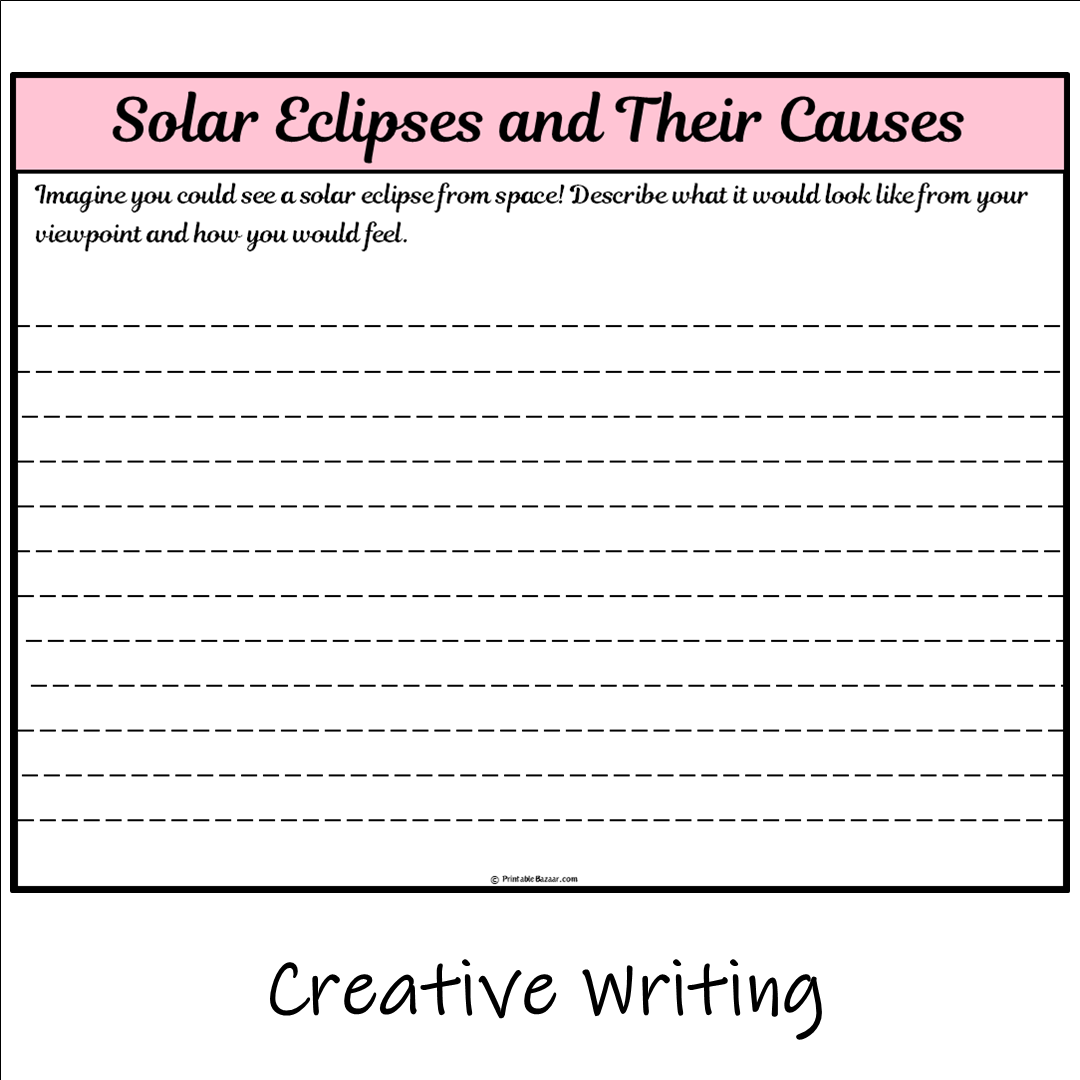 Solar Eclipses and Their Causes | Main Idea and Supporting Details Reading Passage and Questions