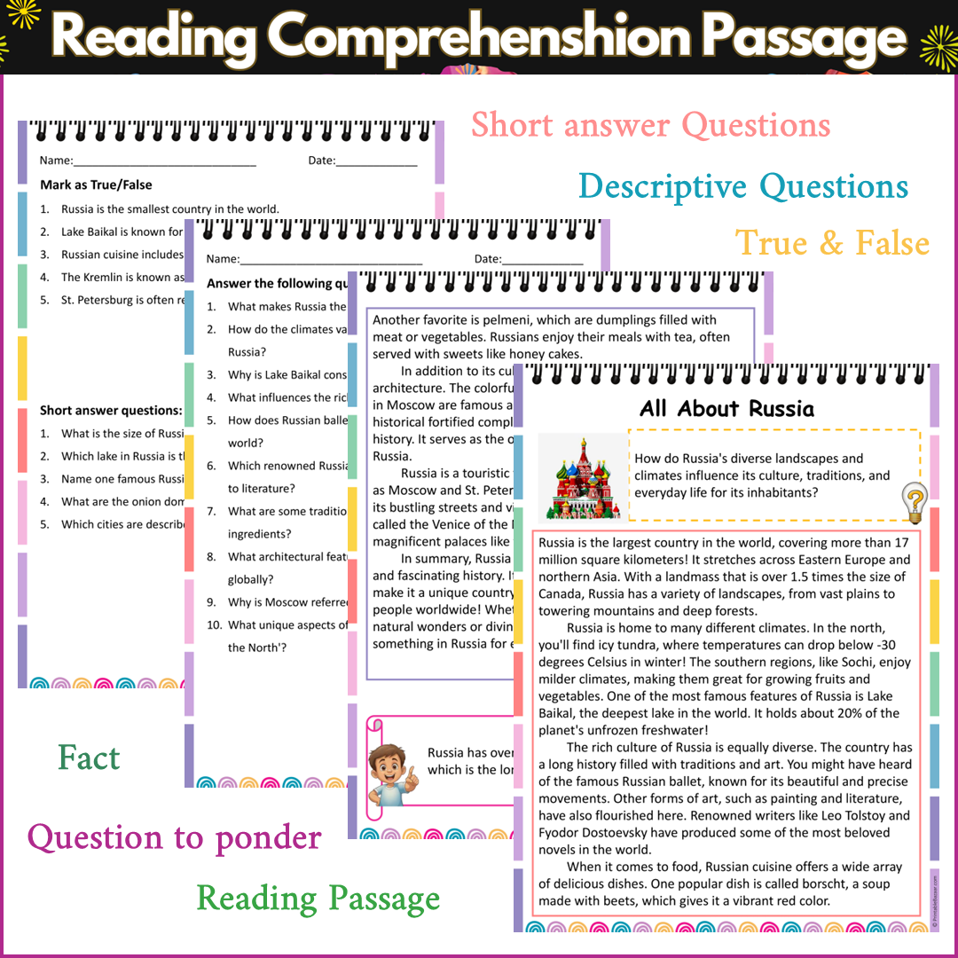 All About Russia | Reading Comprehension Passage and Questions