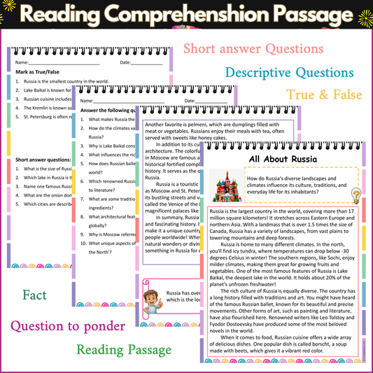 All About Russia | Reading Comprehension Passage and Questions