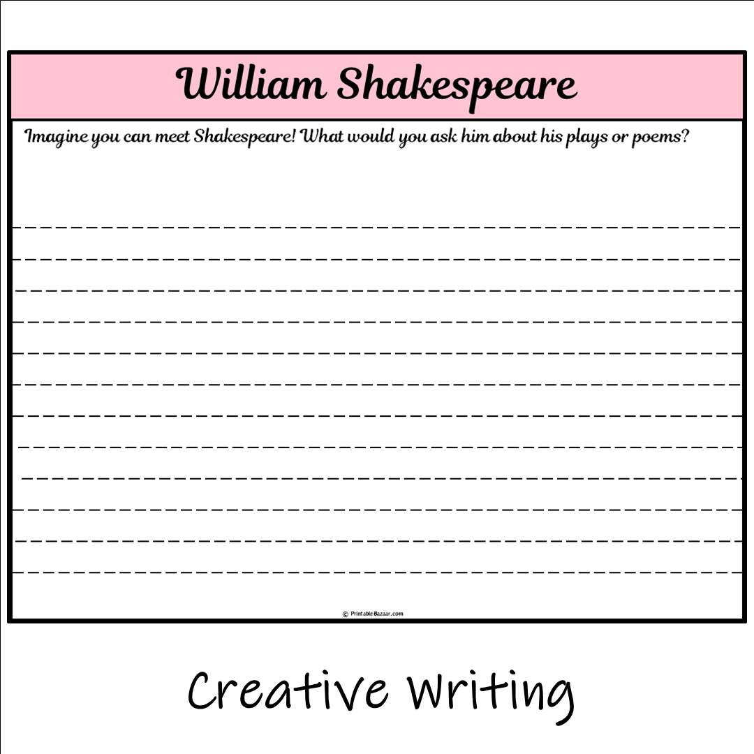 William Shakespeare | Main Idea and Supporting Details Reading Passage and Questions